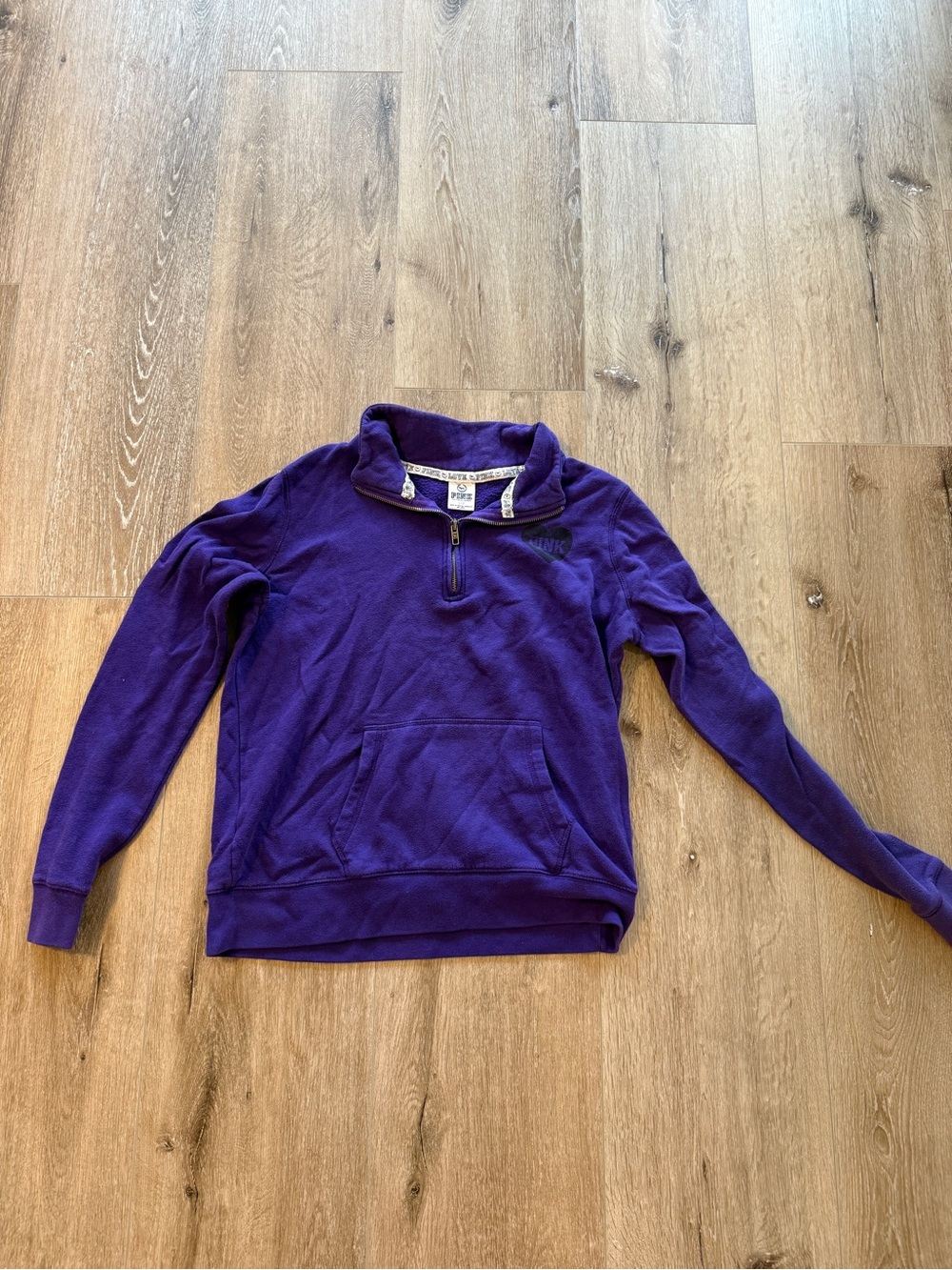 Victoria's Secret Deep Purple Quarter-Zip Pullover Sweater